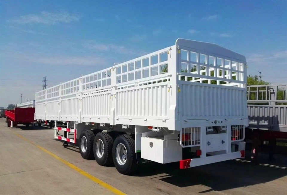 3 Axle Heavy Duty Fence Cargo Semi Trailer