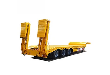 120-Tráiler de plataforma baja con cuello de cisne de una tonelada